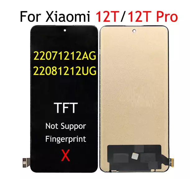 TFT 6.67'' For Xiaomi 12T / 12T Pro LCD Display touch screen digitizer Assembly