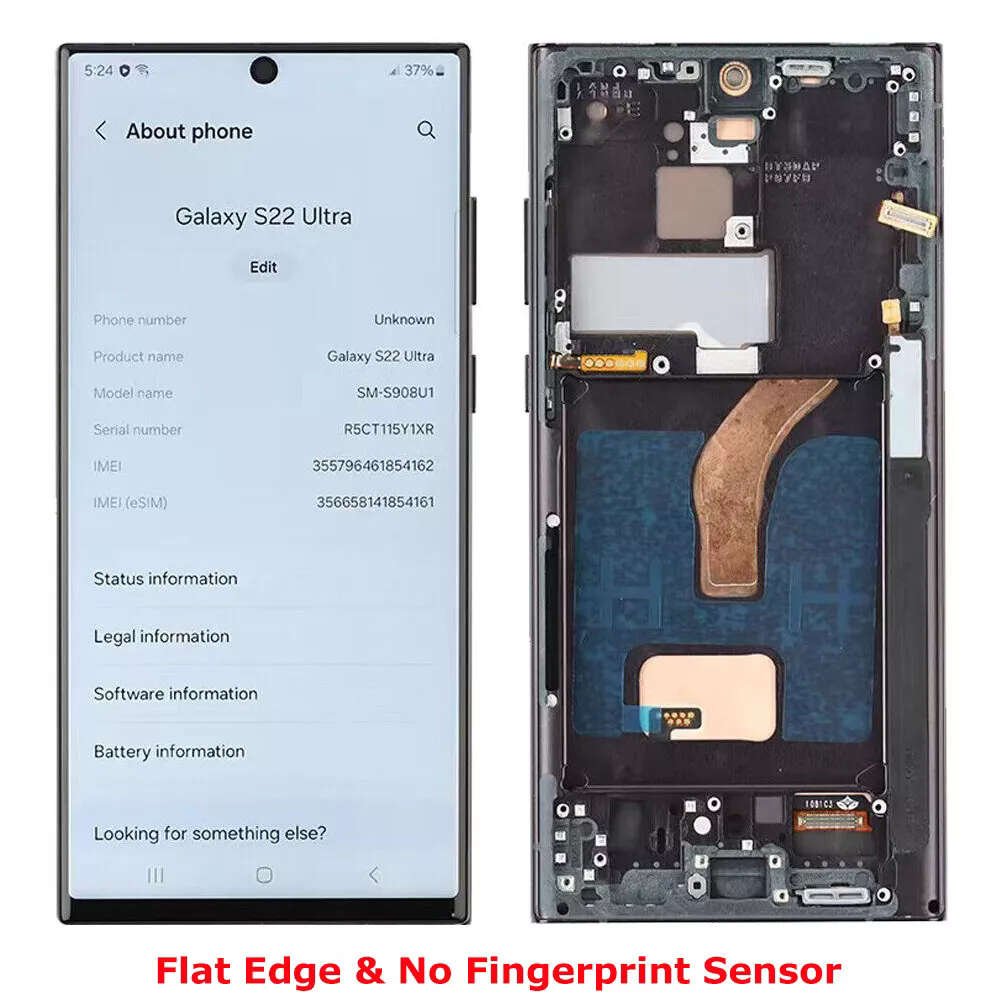 Incell For Samsung Galaxy S22 Ultra 5G SM-S908W LCD Display Screen Replacement