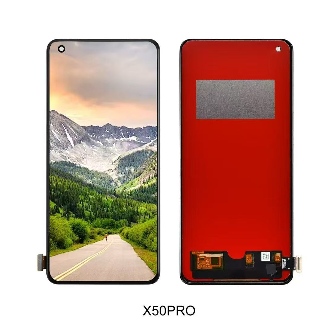 TFT For Vivo X50 Pro V2005A, 2006 LCD Display Screen Touch Digitizer Black No fingerprint