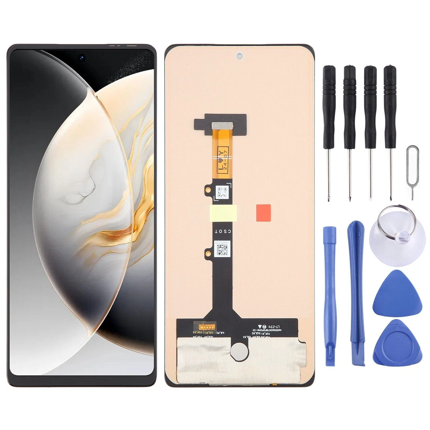 For Tecno Camon 30 Pro CL8 OLED LCD Display Screen Touch with Digitizer Full Assembly