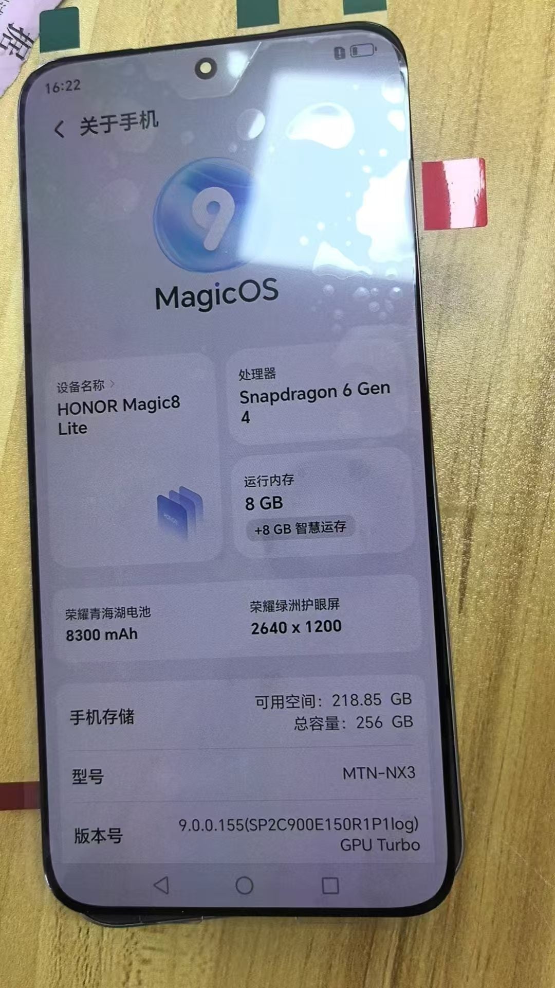 AMOLED LCD Display Touch Digitizer Assembly For Honor Magic8 Lite Replacement